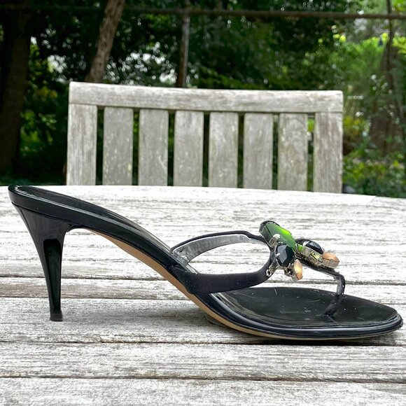 💎Jeweled Slides Sandals Heels - Size 7.5B - Picture 8 of 13
